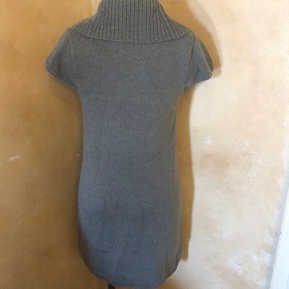 Express Short Sleeve Cowl Neck Knit Sweater Dress - Picture 4 of 4